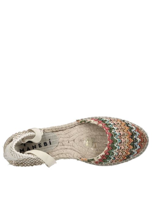 Flat espadrillas in rafia e tessuto MANEBI' | H 3.4 P0 WOVEN RAFIAMULTICOLOR